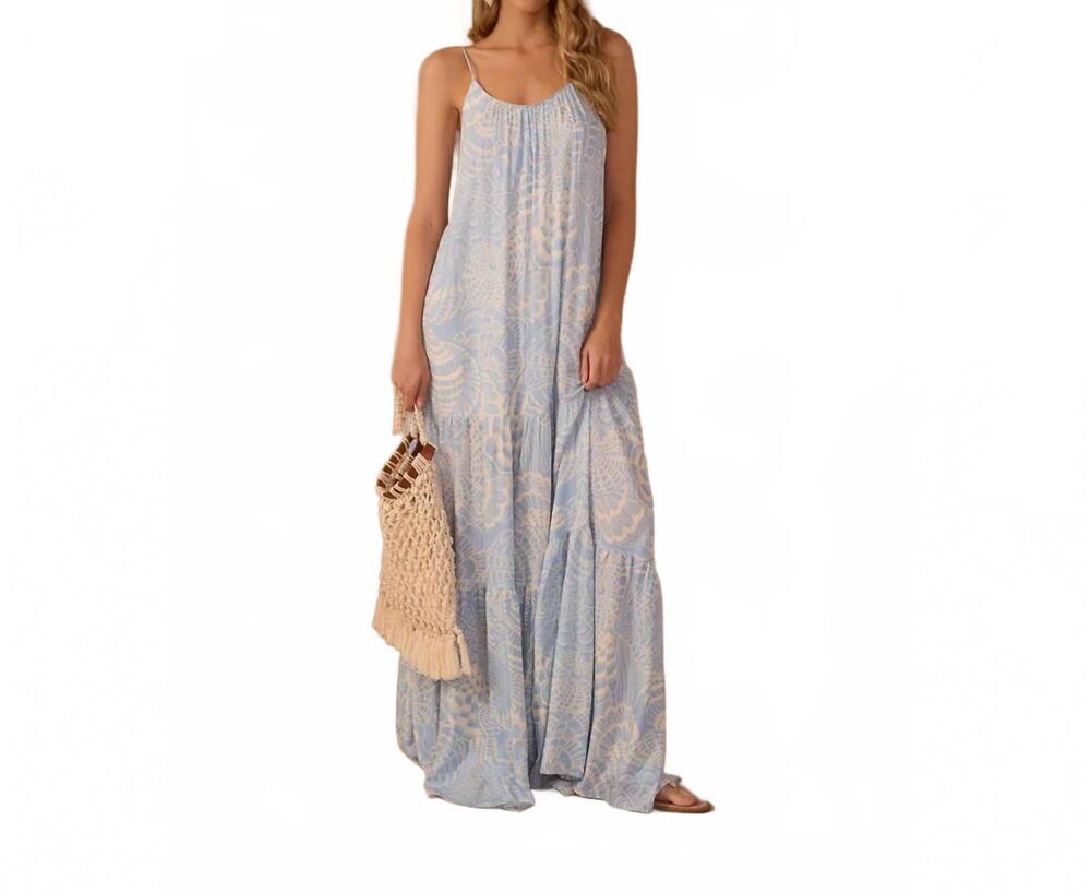 NEW DRESS TO cristalina tiered maxi dress in off white